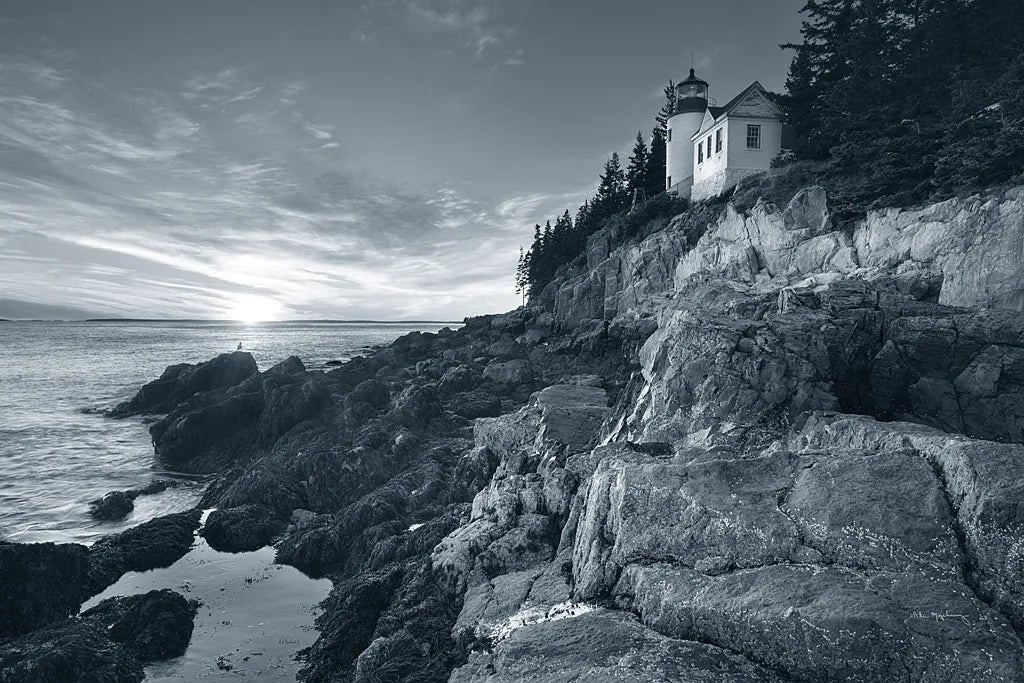 Bass Harbor Head Sunset no Border by Alan Majchrowicz. SKU 34040i. Archival Giclee Fine art print for wall decor.