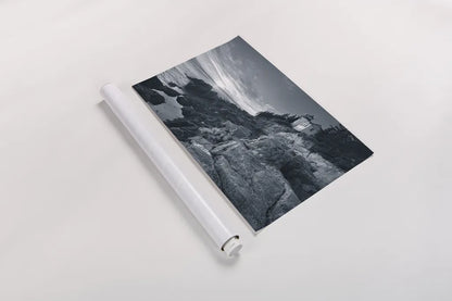 Bass Harbor Head Sunset no Border by Alan Majchrowicz. shown as a rolled paper print. Available as archival giclee rolled canvas, fine art paper, or poster print. SKU 34040i.