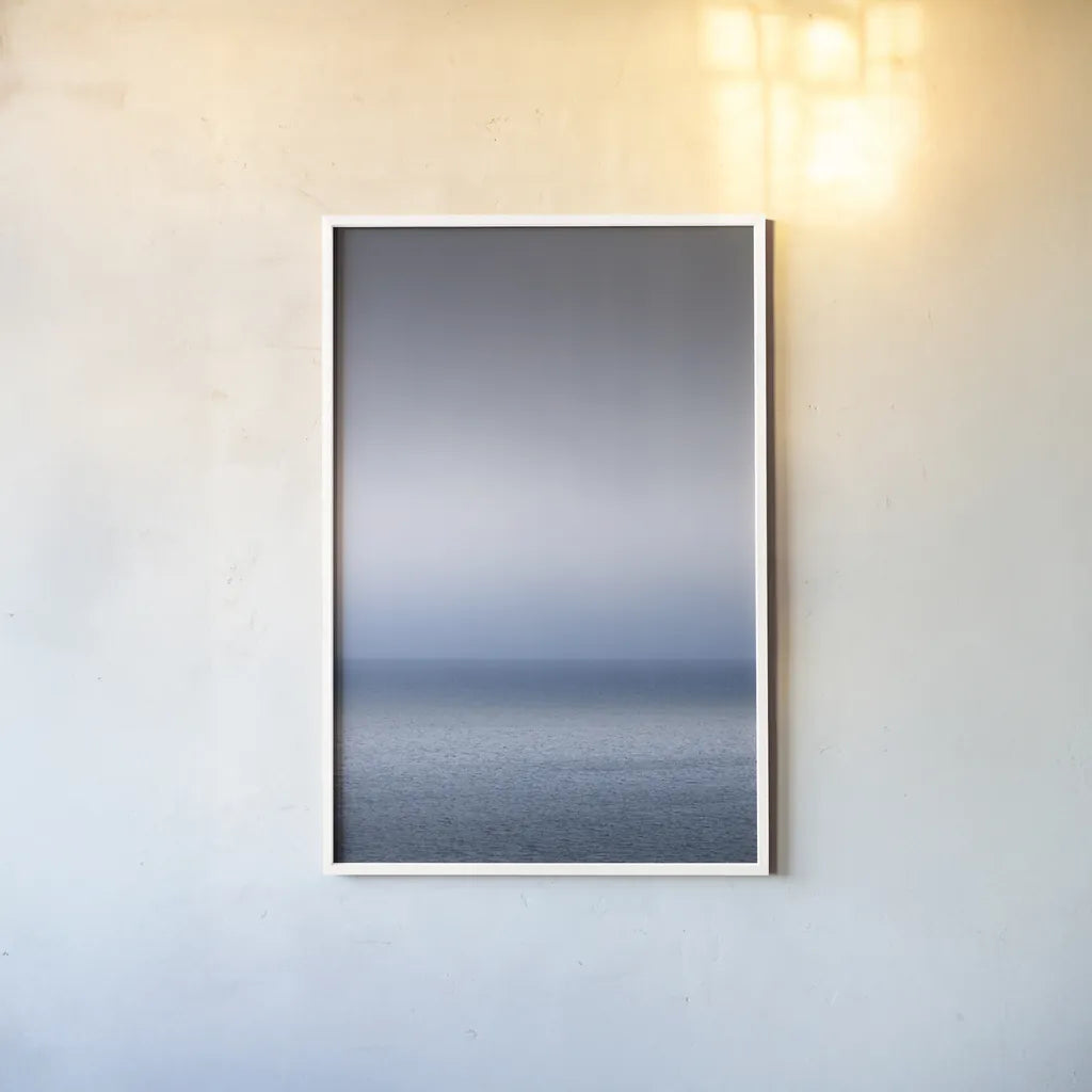 Bay of Fundy Fog by Alan Majchrowicz. shown as a paper print in a white frame. Available as a archival giclee rolled canvas, fine art paper, or poster print. SKU 47840h.