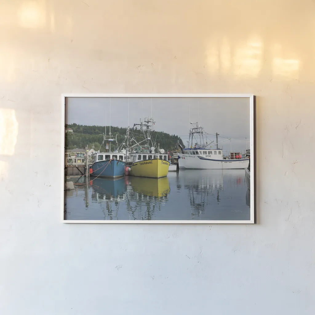 Bay of Fundy II by Alan Majchrowicz. shown as a paper print in a white frame. Available as a archival giclee rolled canvas, fine art paper, or poster print. SKU 47838i.