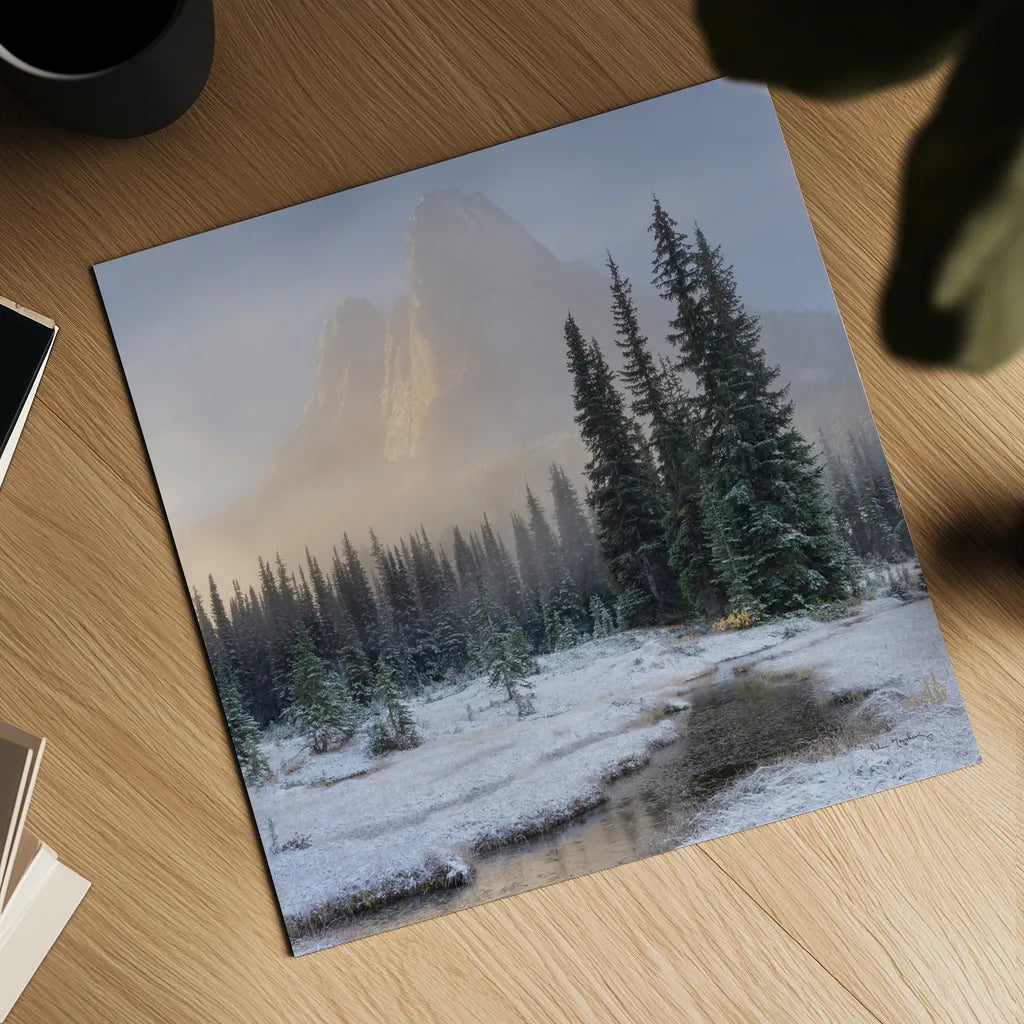 Bell Mountain North Cascades II by Alan Majchrowicz. Shown as a detailed flat fine art print, highlighting archival giclee quality. Available as an archival giclee rolled canvas, fine art paper, or poster print. SKU 67696a.