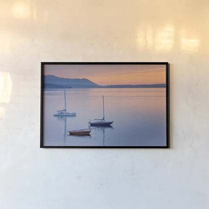 Bellingham Bay by Alan Majchrowicz. shown as a paper print in a black flame. Available as a archival giclee rolled canvas, fine art paper, or poster print. SKU 47841i.