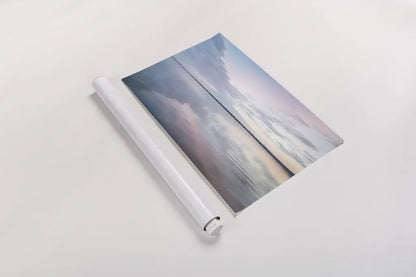 Bellingham Bay Clouds Reflection II by Alan Majchrowicz. shown as a rolled paper print. Available as archival giclee rolled canvas, fine art paper, or poster print. SKU 61442i.