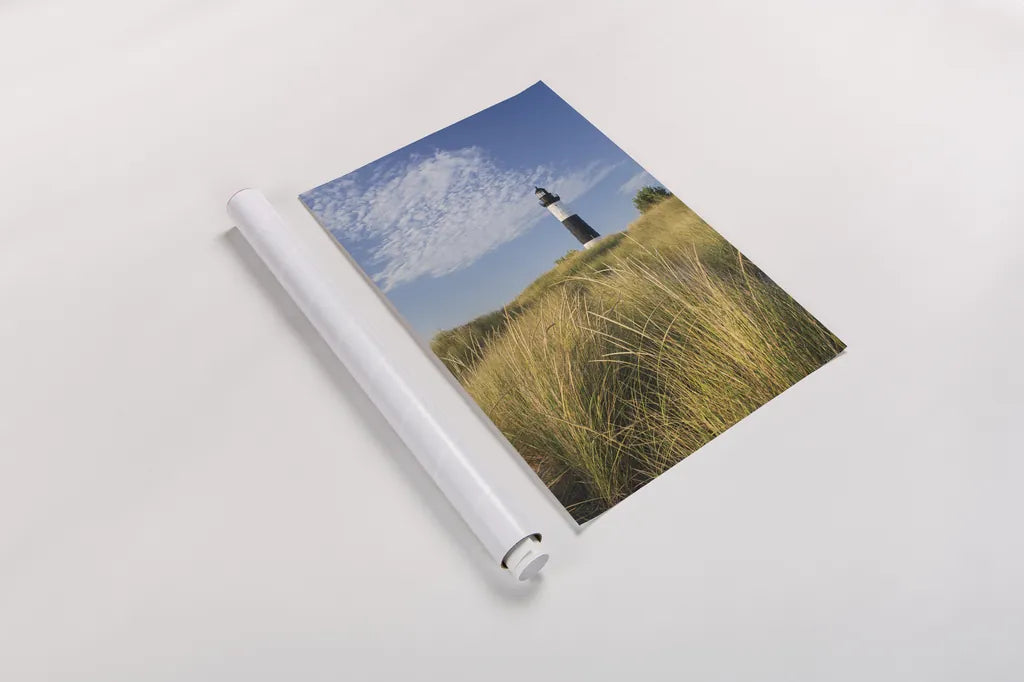 Big Sable Point Lighthouse I by Alan Majchrowicz. shown as a rolled paper print. Available as archival giclee rolled canvas, fine art paper, or poster print. SKU 50032h.