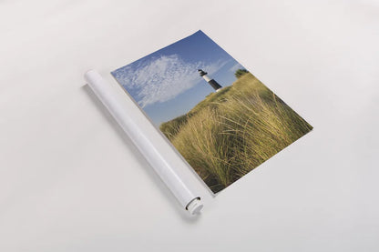 Big Sable Point Lighthouse I by Alan Majchrowicz. shown as a rolled paper print. Available as archival giclee rolled canvas, fine art paper, or poster print. SKU 50032h.