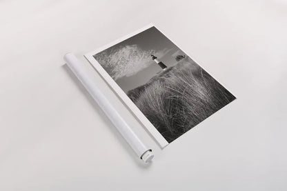 Big Sable Point Lighthouse I BW by Alan Majchrowicz. shown as a rolled paper print. Available as archival giclee rolled canvas, fine art paper, or poster print. SKU 50034h.