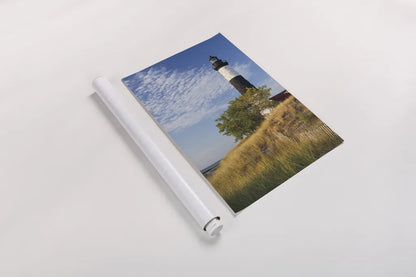 Big Sable Point Lighthouse II by Alan Majchrowicz. shown as a rolled paper print. Available as archival giclee rolled canvas, fine art paper, or poster print. SKU 50033h.