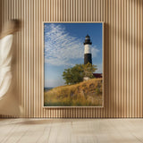 Big Sable Point Lighthouse II by Alan Majchrowicz. shown as over sized large wall art. Available as an archival giclee rolled canvas, fine art paper, or poster print. SKU 50033h.