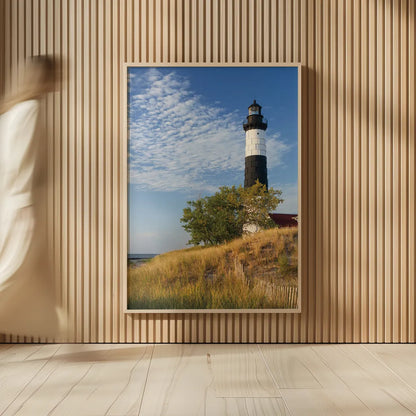 Big Sable Point Lighthouse II by Alan Majchrowicz. shown as over sized large wall art. Available as an archival giclee rolled canvas, fine art paper, or poster print. SKU 50033h.