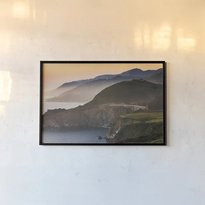Big Sur I by Alan Majchrowicz. shown as a paper print in a black flame. Available as a archival giclee rolled canvas, fine art paper, or poster print. SKU 46104i.
