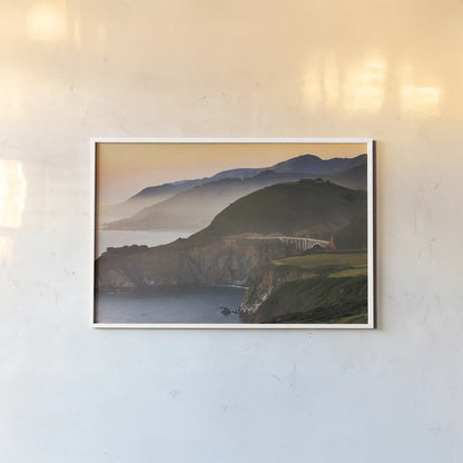 Big Sur I by Alan Majchrowicz. shown as a paper print in a white frame. Available as a archival giclee rolled canvas, fine art paper, or poster print. SKU 46104i.