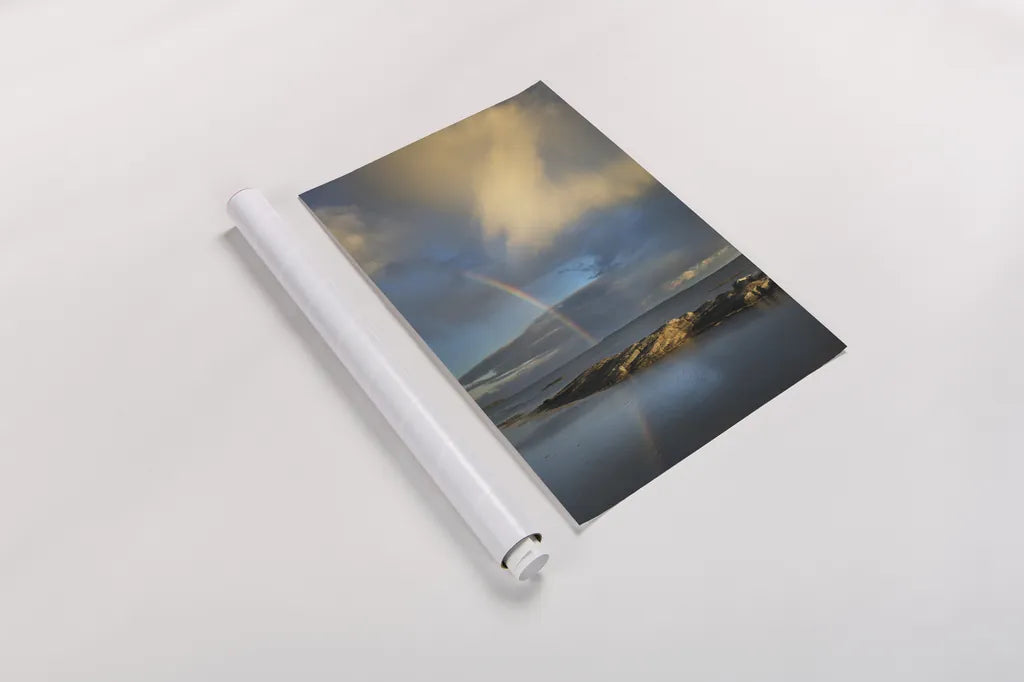 Blue Rocks by Alan Majchrowicz. shown as a rolled paper print. Available as archival giclee rolled canvas, fine art paper, or poster print. SKU 46106h.