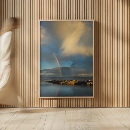 Blue Rocks by Alan Majchrowicz. shown as over sized large wall art. Available as an archival giclee rolled canvas, fine art paper, or poster print. SKU 46106h.