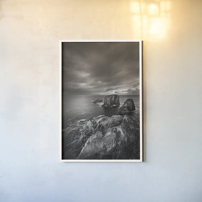 Bonavista Peninsula by Alan Majchrowicz. shown as a paper print in a white frame. Available as a archival giclee rolled canvas, fine art paper, or poster print. SKU 88895h.