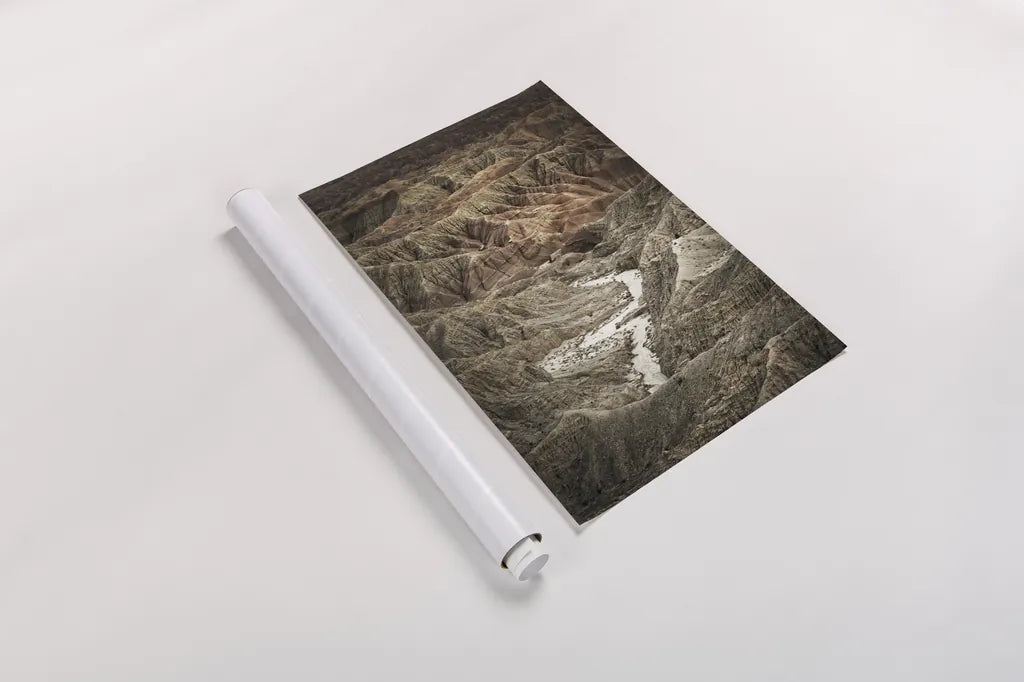 Borrego Badlands by Alan Majchrowicz. shown as a rolled paper print. Available as archival giclee rolled canvas, fine art paper, or poster print. SKU 86296h.