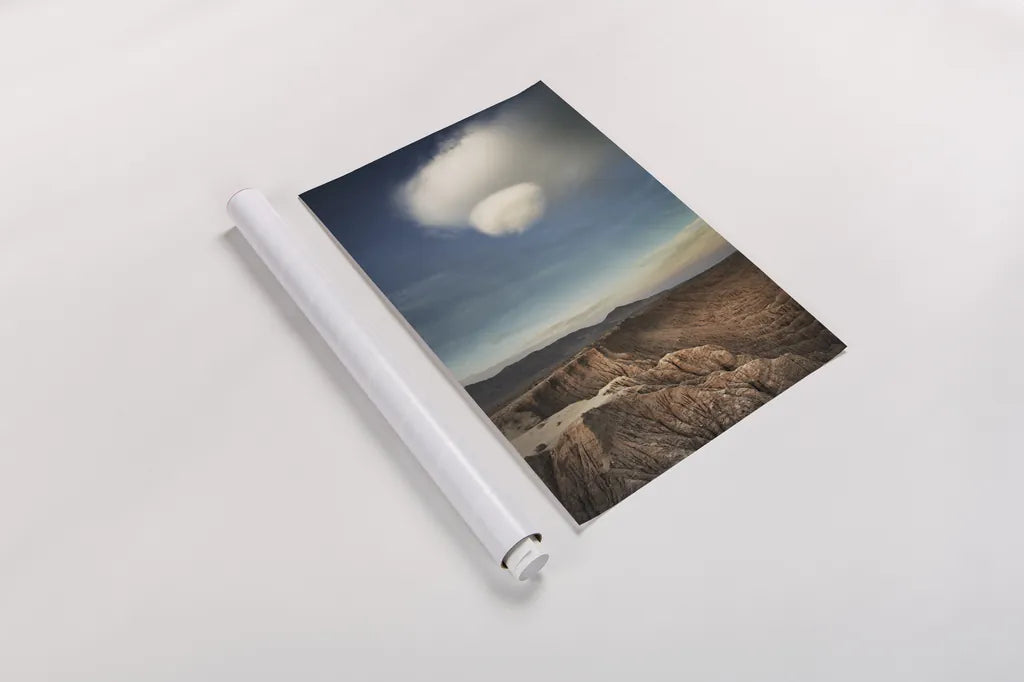 Borrego Clouds by Alan Majchrowicz. shown as a rolled paper print. Available as archival giclee rolled canvas, fine art paper, or poster print. SKU 77218h.