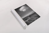 Borrego Clouds BW by Alan Majchrowicz. shown as a rolled paper print. Available as archival giclee rolled canvas, fine art paper, or poster print. SKU 88864h.