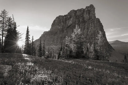 Boulder Pass Glacier National Park BW by Alan Majchrowicz. SKU 71342i. Archival Giclee Fine art print for wall decor.
