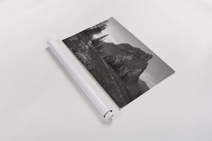 Boulder Pass Glacier National Park BW by Alan Majchrowicz. shown as a rolled paper print. Available as archival giclee rolled canvas, fine art paper, or poster print. SKU 71342i.