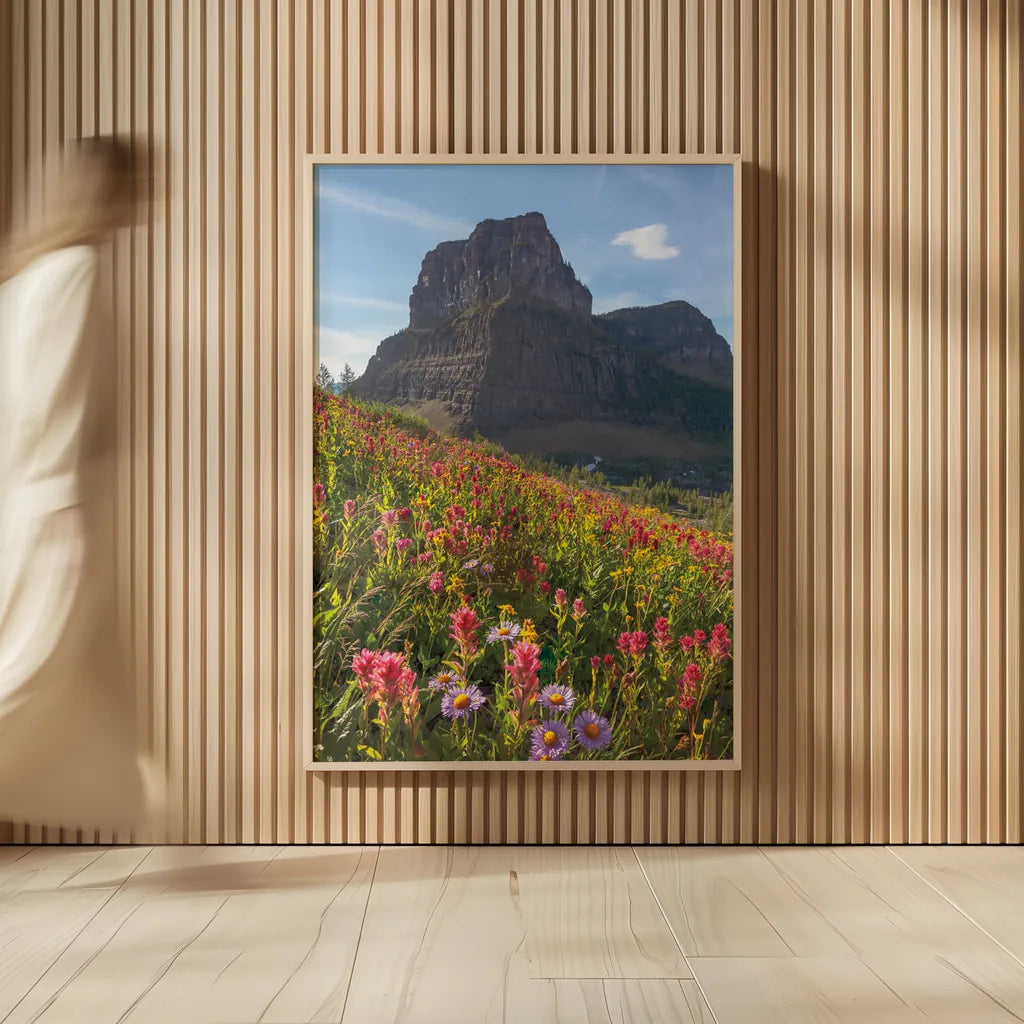 Boulder Pass Wildflowers by Alan Majchrowicz. shown as over sized large wall art. Available as an archival giclee rolled canvas, fine art paper, or poster print. SKU 68095h.