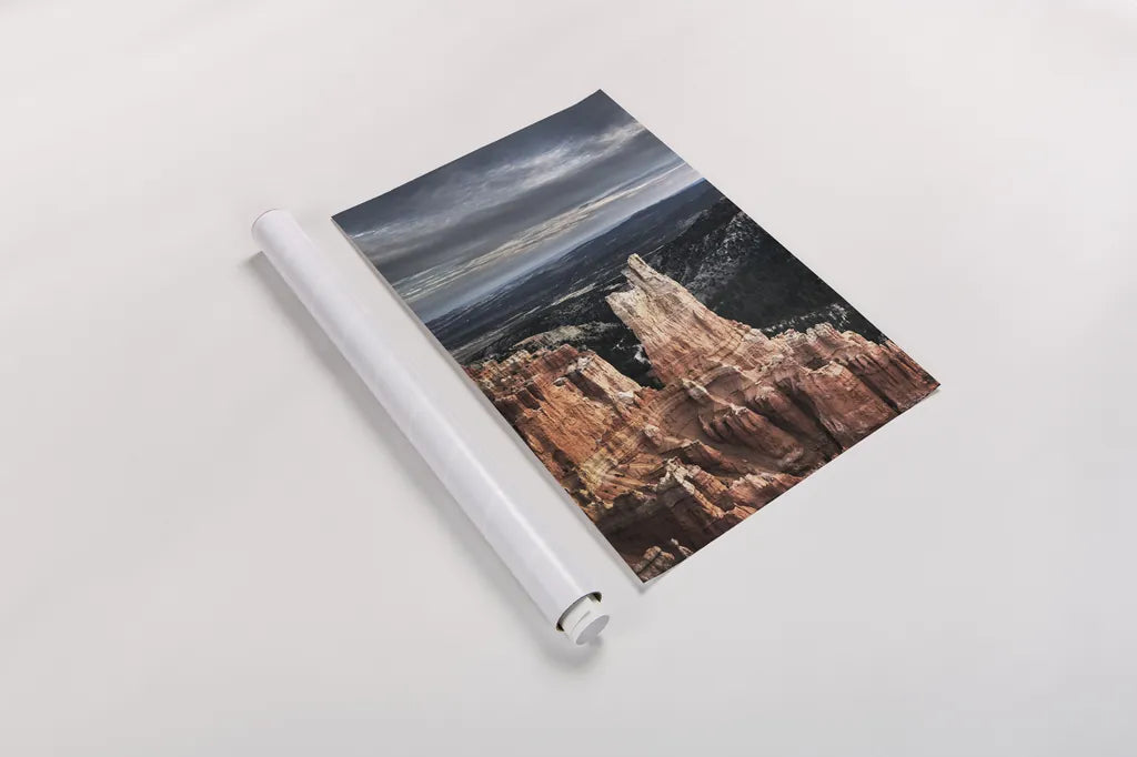 Bryce Canyon by Alan Majchrowicz. shown as a rolled paper print. Available as archival giclee rolled canvas, fine art paper, or poster print. SKU 86297h.