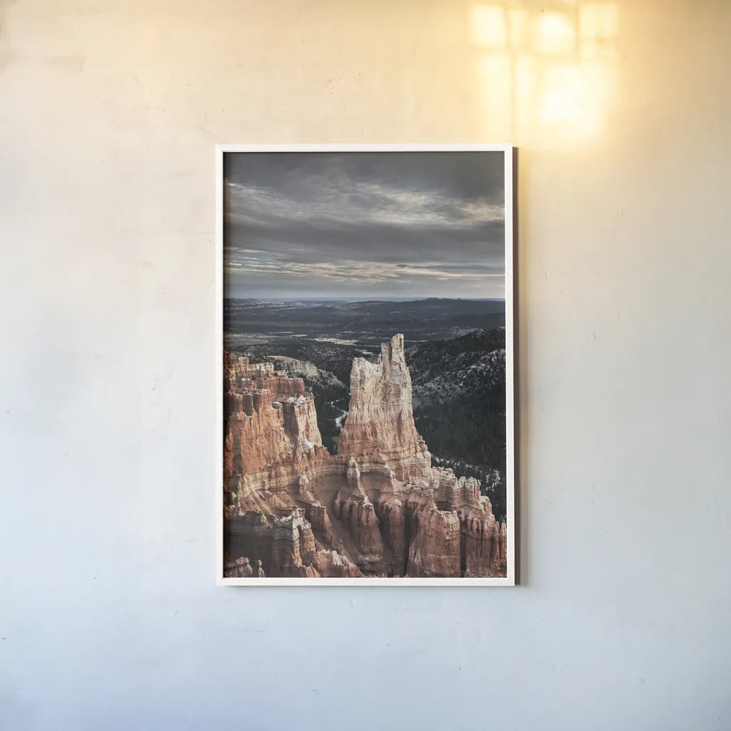 Bryce Canyon by Alan Majchrowicz. shown as a paper print in a white frame. Available as a archival giclee rolled canvas, fine art paper, or poster print. SKU 86297h.