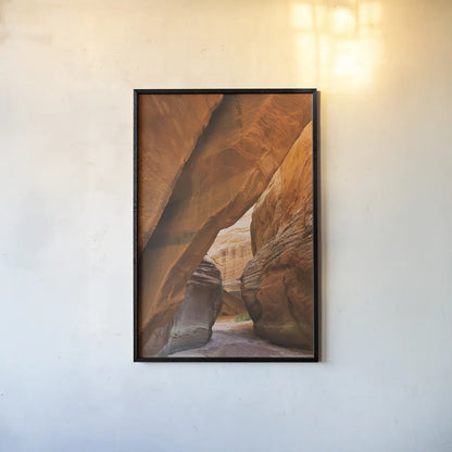 Buckskin Gulch I by Alan Majchrowicz. shown as a paper print in a black flame. Available as a archival giclee rolled canvas, fine art paper, or poster print. SKU 53472h.