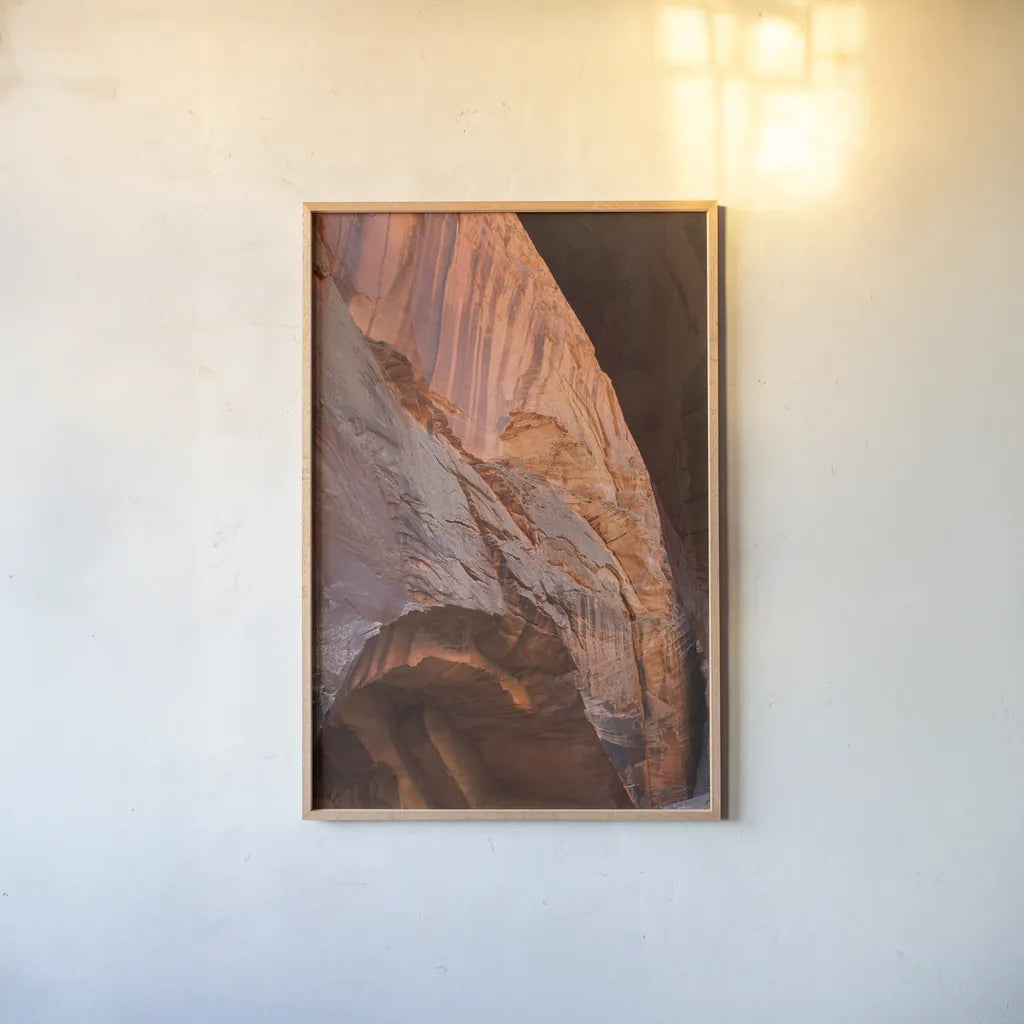 Buckskin Gulch II by Alan Majchrowicz. shown as a paper print in a natural frame. Available as a archival giclee rolled canvas, fine art paper, or poster print. SKU 53473h.