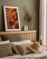 Buckskin Gulch III by Alan Majchrowicz. shown as a paper print in a natural frame. Available as a archival giclee rolled canvas, fine art paper, or poster print. SKU 53474h.