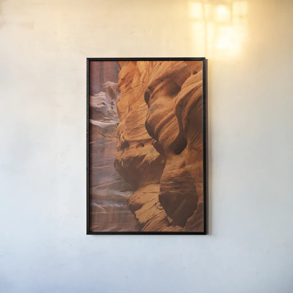Buckskin Gulch III by Alan Majchrowicz. shown as a paper print in a black flame. Available as a archival giclee rolled canvas, fine art paper, or poster print. SKU 53474h.