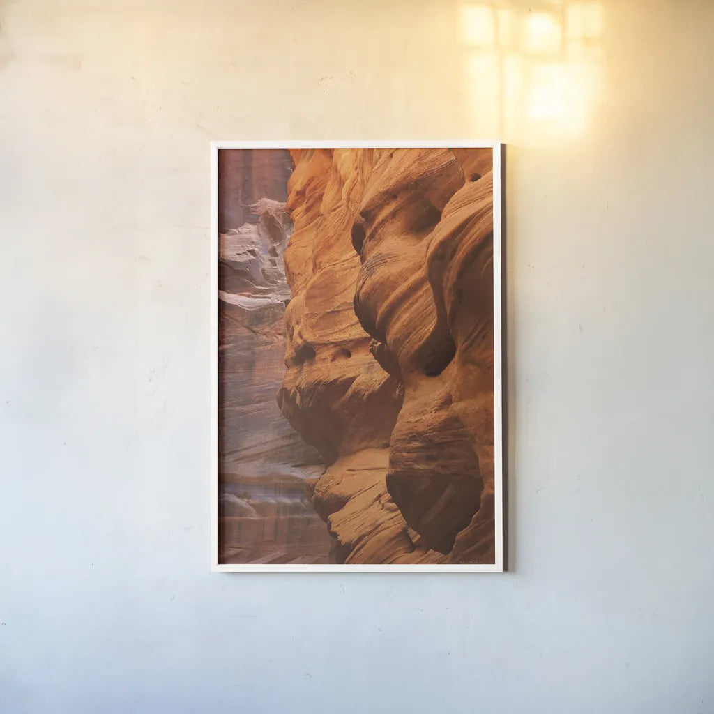 Buckskin Gulch III by Alan Majchrowicz. shown as a paper print in a white frame. Available as a archival giclee rolled canvas, fine art paper, or poster print. SKU 53474h.