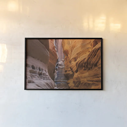 Buckskin Gulch V by Alan Majchrowicz. shown as a paper print in a black flame. Available as a archival giclee rolled canvas, fine art paper, or poster print. SKU 53476i.