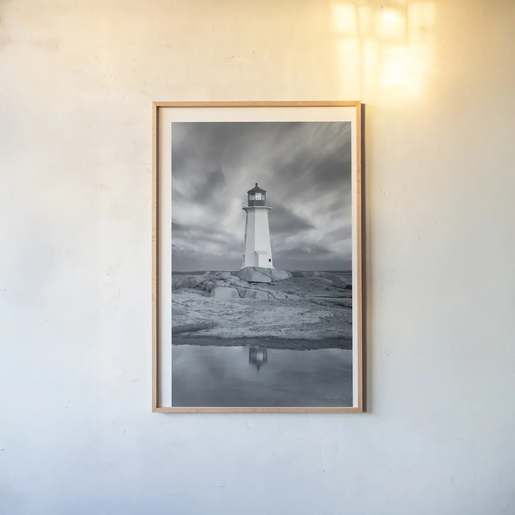 By the Sea I by Alan Majchrowicz. shown as a paper print in a natural frame. Available as a archival giclee rolled canvas, fine art paper, or poster print. SKU 33897h.