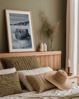 California Coast by Alan Majchrowicz. shown as a paper print in a natural frame. Available as a archival giclee rolled canvas, fine art paper, or poster print. SKU 33907h.