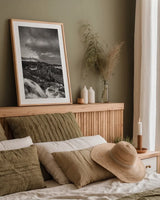 Cape Race Lighthouse by Alan Majchrowicz. shown as a paper print in a natural frame. Available as a archival giclee rolled canvas, fine art paper, or poster print. SKU 88892h.