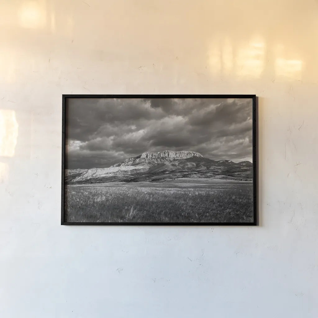 Castle Reef Mountain by Alan Majchrowicz. shown as a paper print in a black flame. Available as a archival giclee rolled canvas, fine art paper, or poster print. SKU 64538i.