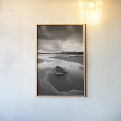 Clearing Storm on Washington Coast I by Alan Majchrowicz. shown as a paper print in a natural frame. Available as a archival giclee rolled canvas, fine art paper, or poster print. SKU 43952h.