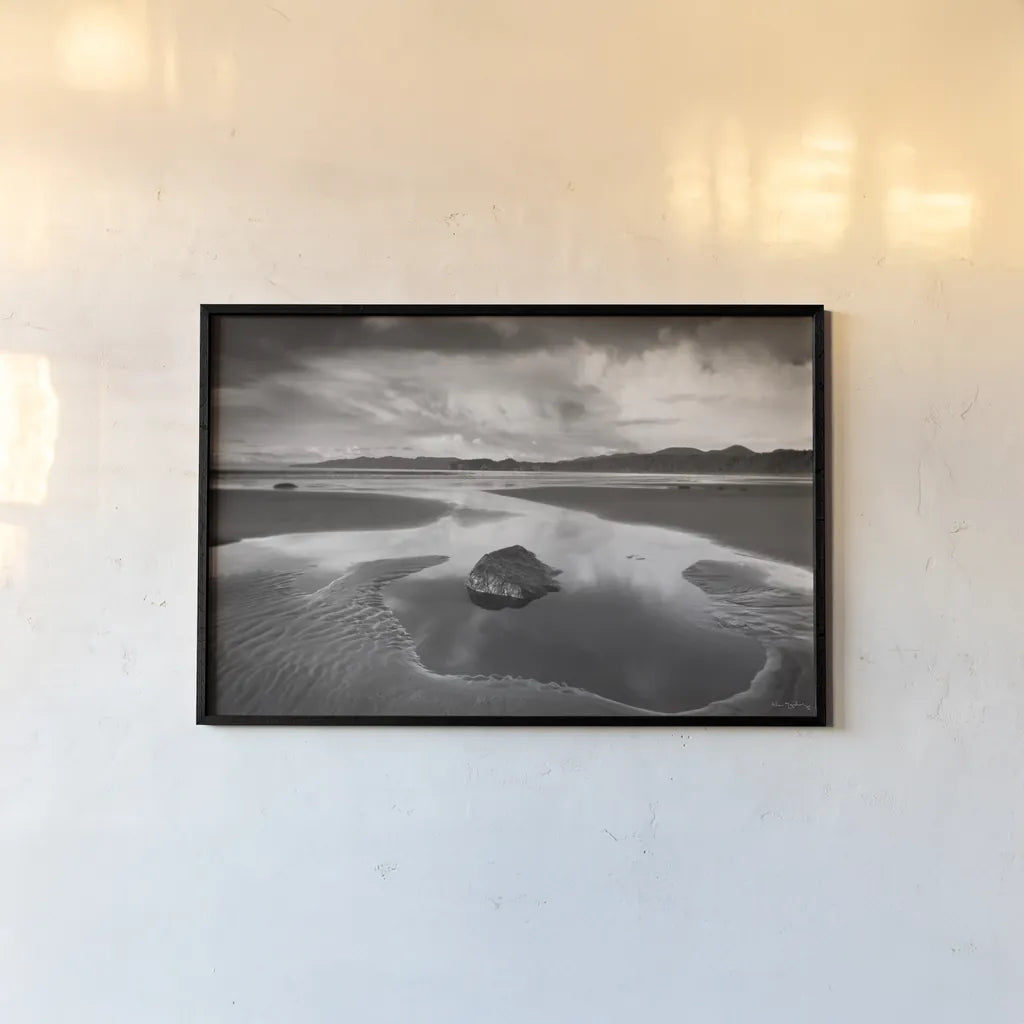 Clearing Storm on Washington Coast II by Alan Majchrowicz. shown as a paper print in a black flame. Available as a archival giclee rolled canvas, fine art paper, or poster print. SKU 43953i.
