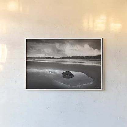Clearing Storm on Washington Coast III by Alan Majchrowicz. shown as a paper print in a white frame. Available as a archival giclee rolled canvas, fine art paper, or poster print. SKU 33646i.