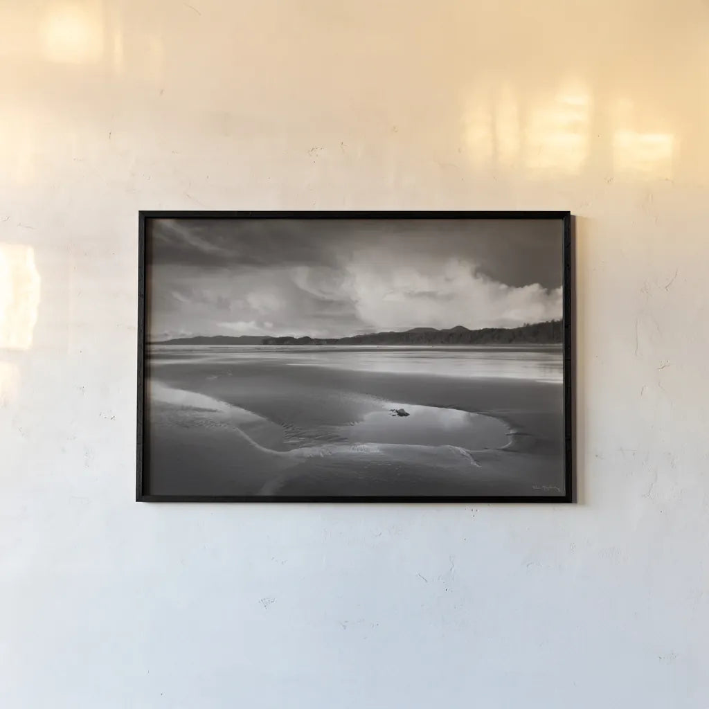 Clearing Storm on Washington Coast IV by Alan Majchrowicz. shown as a paper print in a black flame. Available as a archival giclee rolled canvas, fine art paper, or poster print. SKU 43954i.