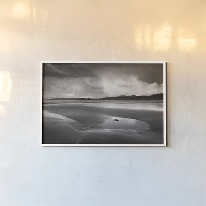 Clearing Storm on Washington Coast IV by Alan Majchrowicz. shown as a paper print in a white frame. Available as a archival giclee rolled canvas, fine art paper, or poster print. SKU 43954i.