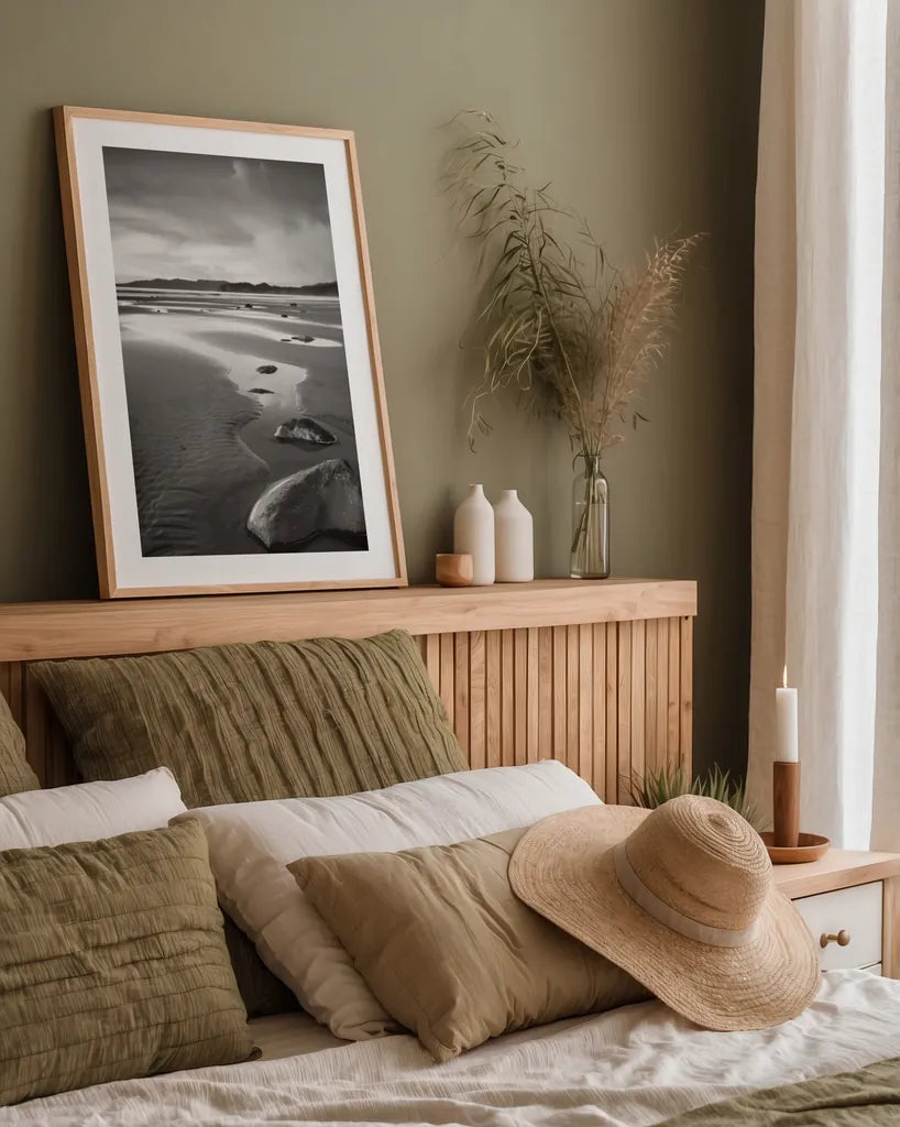 Clearing Storm on Washington Coast IX by Alan Majchrowicz. shown as a paper print in a natural frame. Available as a archival giclee rolled canvas, fine art paper, or poster print. SKU 43959h.