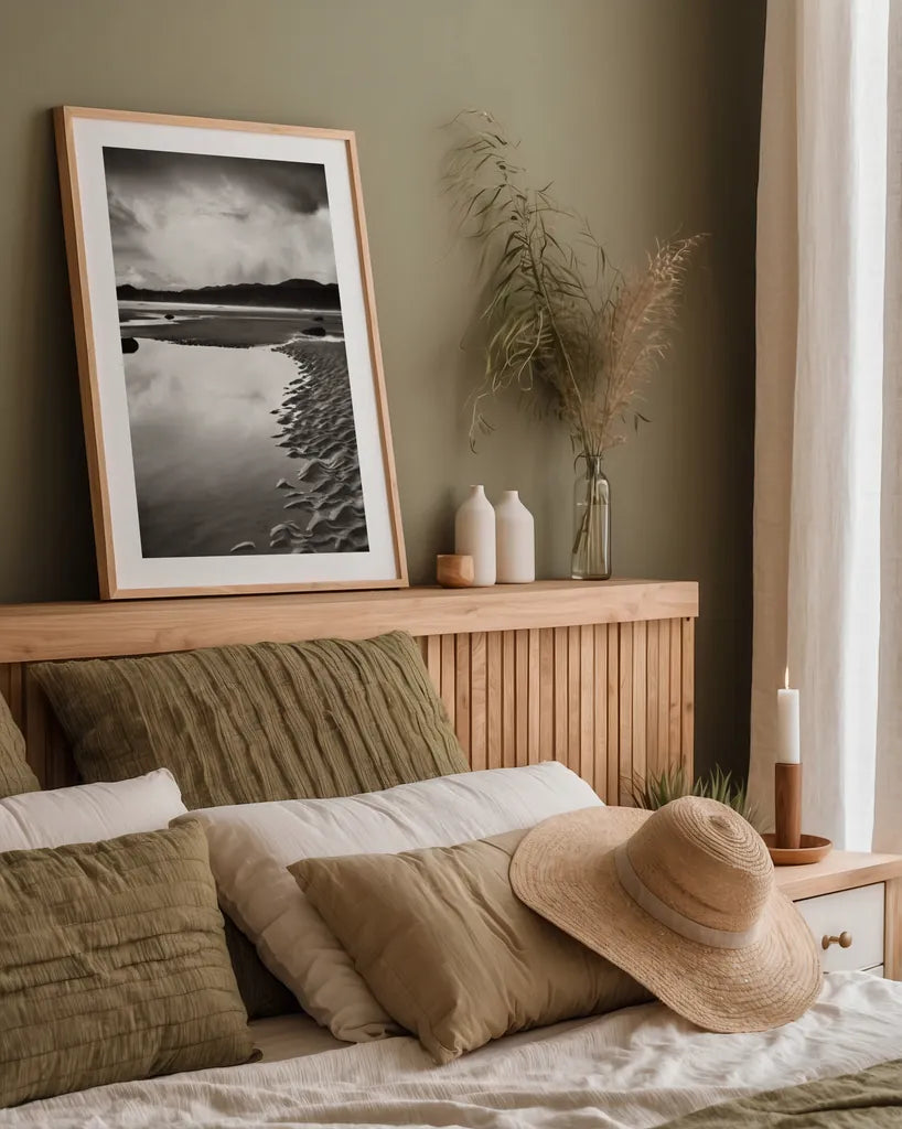 Clearing Storm on Washington Coast VIII by Alan Majchrowicz. shown as a paper print in a natural frame. Available as a archival giclee rolled canvas, fine art paper, or poster print. SKU 43958h.