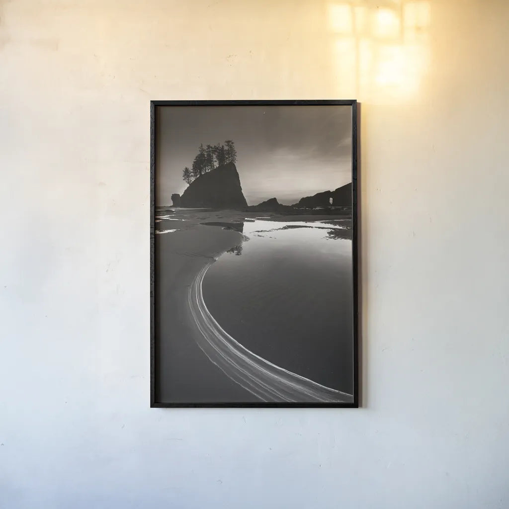 Coastal Evening by Alan Majchrowicz. shown as a paper print in a black flame. Available as a archival giclee rolled canvas, fine art paper, or poster print. SKU 64539h.