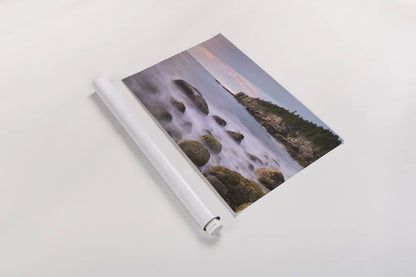 Cobblestone Beach by Alan Majchrowicz. shown as a rolled paper print. Available as archival giclee rolled canvas, fine art paper, or poster print. SKU 77219i.