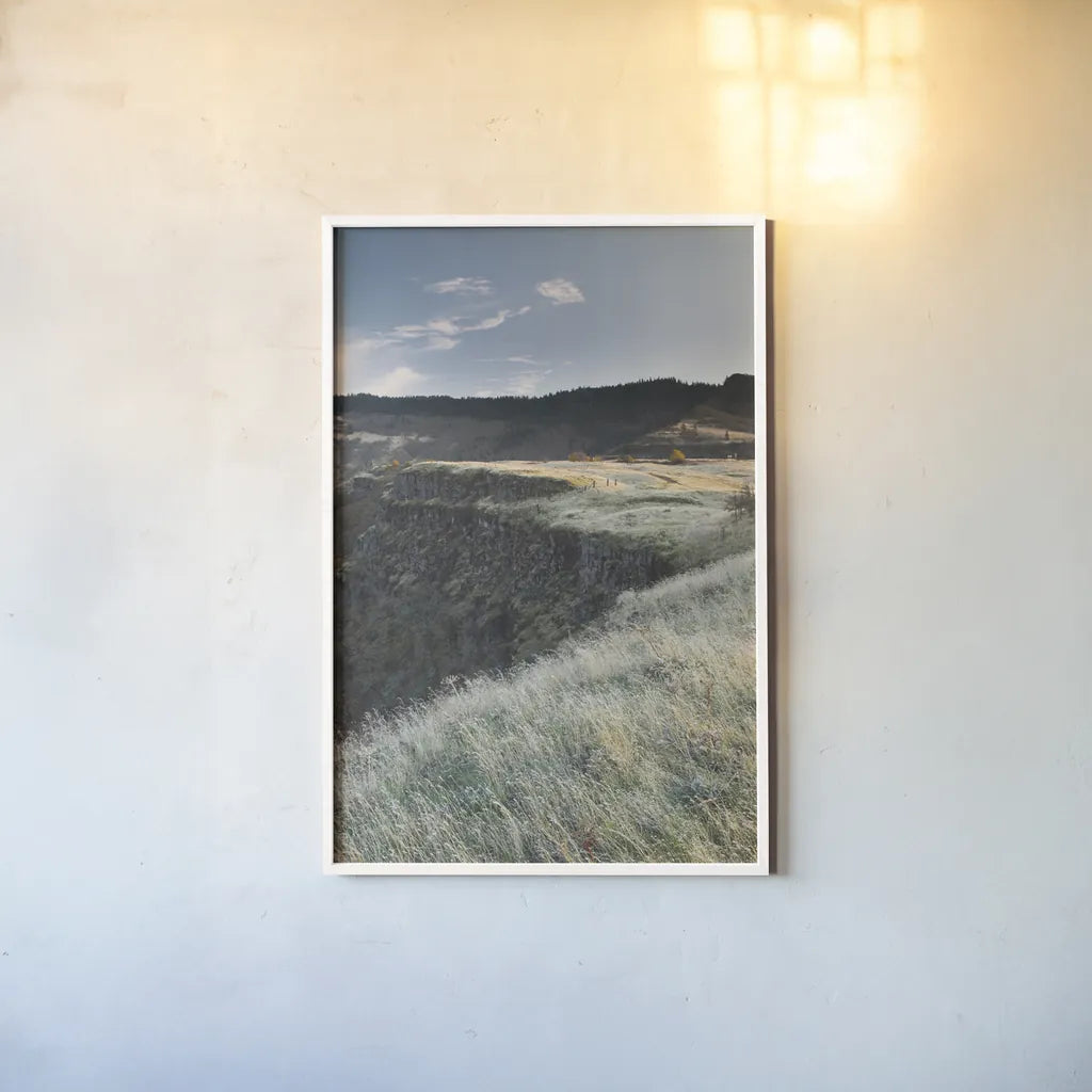 Columbia River Gorge by Alan Majchrowicz. shown as a paper print in a white frame. Available as a archival giclee rolled canvas, fine art paper, or poster print. SKU 63238h.