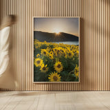 Columbia River Gorge Sunrise by Alan Majchrowicz. shown as over sized large wall art. Available as an archival giclee rolled canvas, fine art paper, or poster print. SKU 33789h.