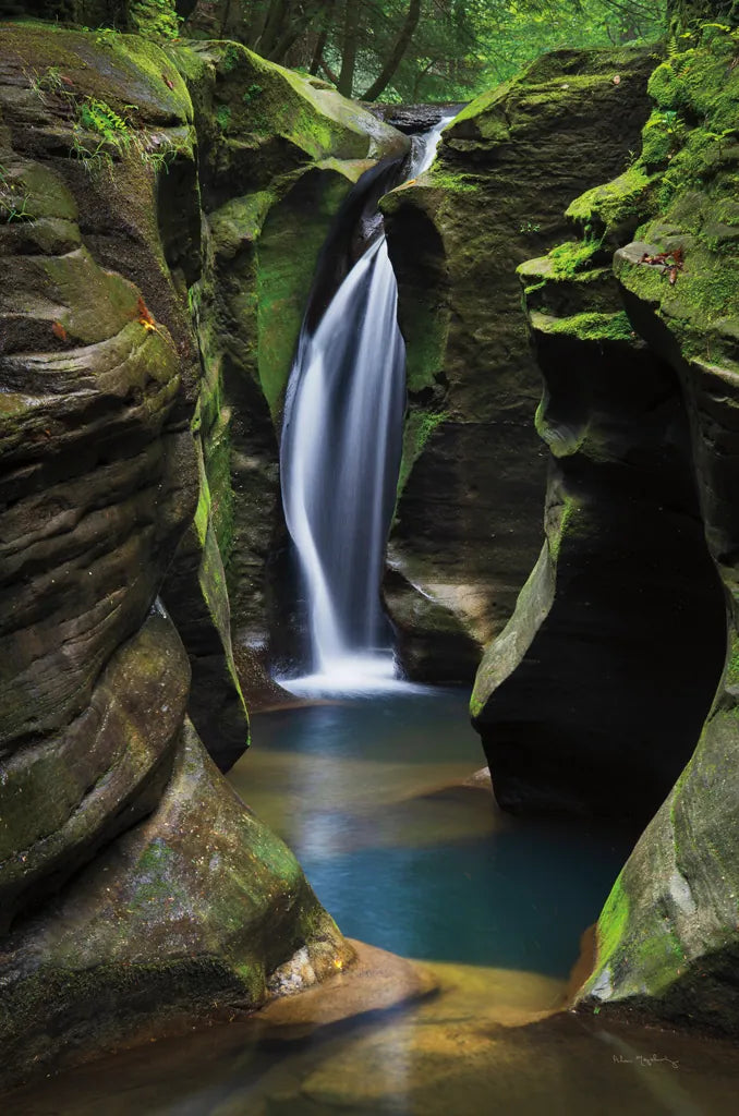 Corkscrew Falls Ohio by Alan Majchrowicz. SKU 50159h. Archival Giclee Fine art print for wall decor.