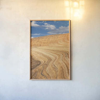 Coyote Buttes V by Alan Majchrowicz. shown as a paper print in a natural frame. Available as a archival giclee rolled canvas, fine art paper, or poster print. SKU 53284h.
