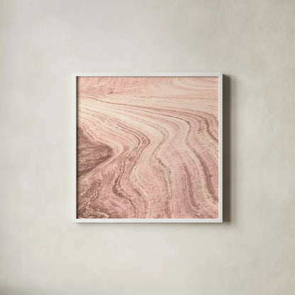 Coyote Buttes V Blush Crop by Alan Majchrowicz. Shown in a crisp white glass frame for a clean and minimalist style. Available as an archival giclee rolled canvas, fine art paper, or poster print. SKU 53657a.